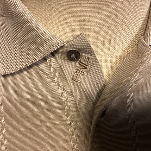 Ping Mens Golf Polo Shirt Size Large color silver - Picture 2 of 11